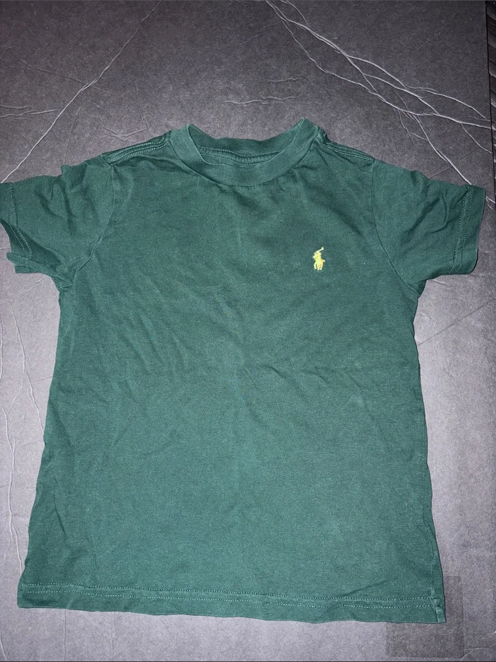 Ralph Lauren Dark Green Tee with Yellow Polo Pony